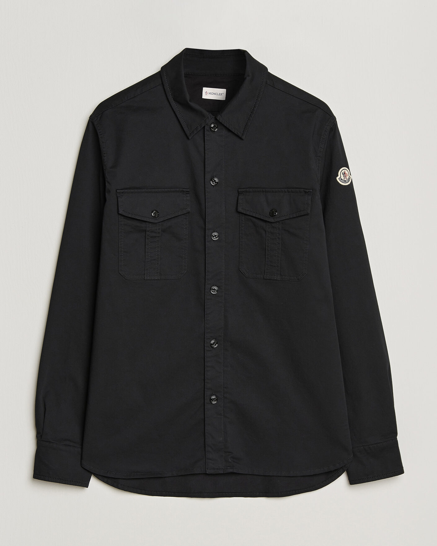 Hombres | Pre-owned Camisas | Pre-owned | Moncler Double Pocket Overshirt Black L