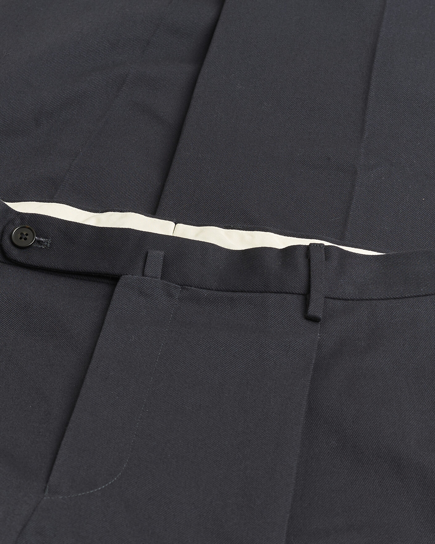 Hombres | Pre-owned Pantalones | Pre-owned | Rubato High Waist Cotton Chino Navy 52