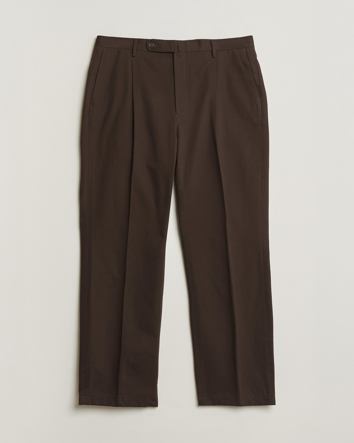 Hombres | Pre-owned Pantalones | Pre-owned | Rubato High Waist Cotton Chino Brown 52