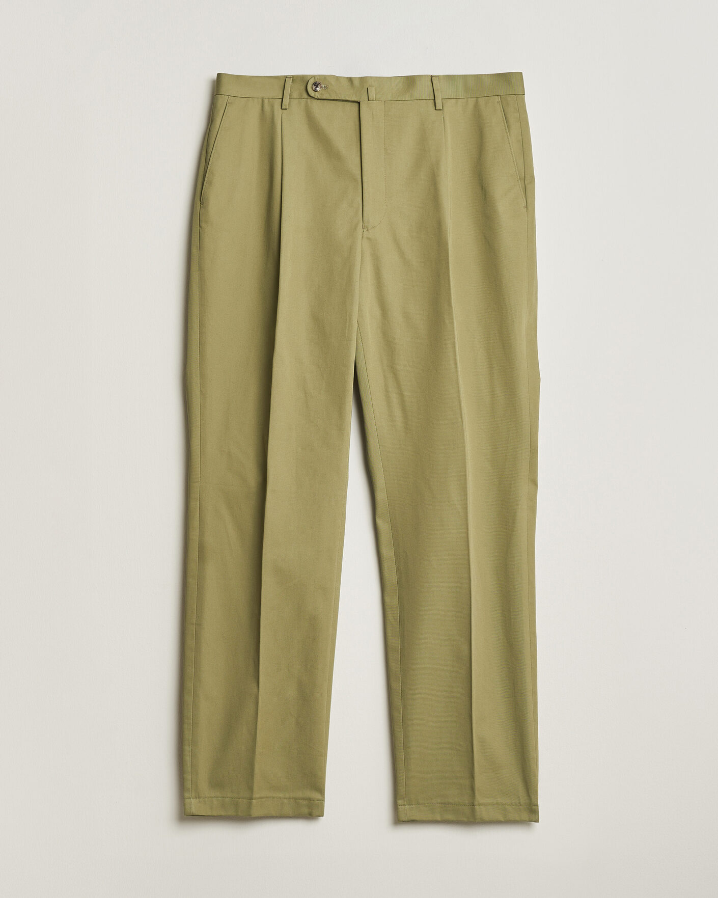 Hombres | Pre-owned Pantalones | Pre-owned | Rubato High Waist Cotton Chino Green 52