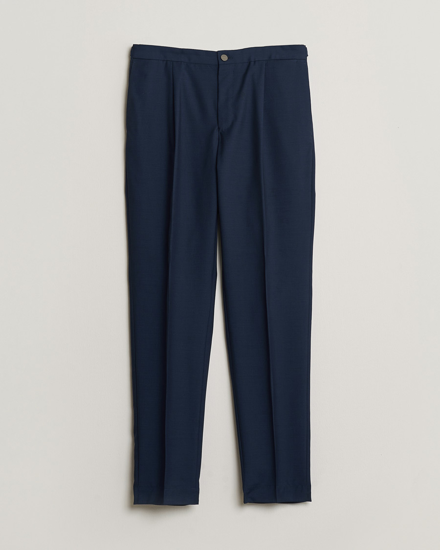 Hombres | Pre-owned Pantalones | Pre-owned | Incotex Tapered Fit Super 100s Wool Pants Navy 50