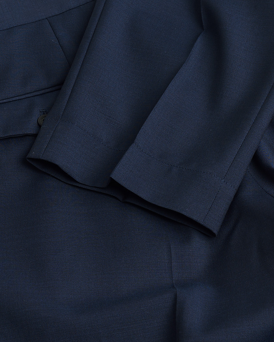 Hombres | Incotex Tapered Fit Super 100s Wool Pants Navy 50 | Pre-owned | Incotex Tapered Fit Super 100s Wool Pants Navy 50