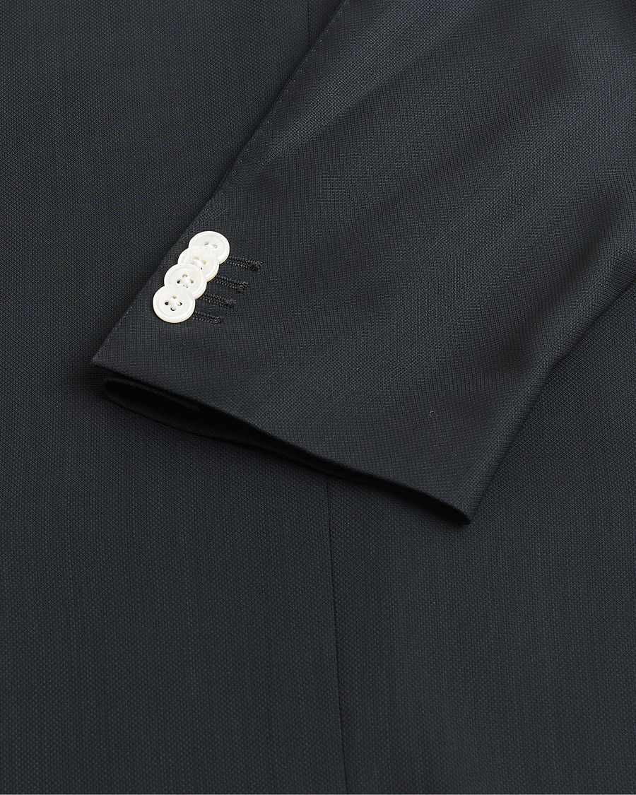 Hombres | Pre-owned Blazers | Pre-owned | Canali Hopsack Wool Blazer Navy 50