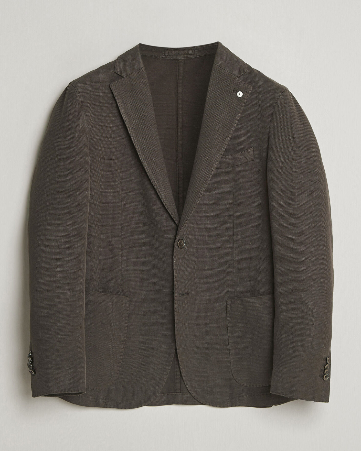 Hombres | L.B.M. 1911 Jack Regular Fit Structured Cotton Blazer Brown 50 | Pre-owned | L.B.M. 1911 Jack Regular Fit Structured Cotton Blazer Brown 50