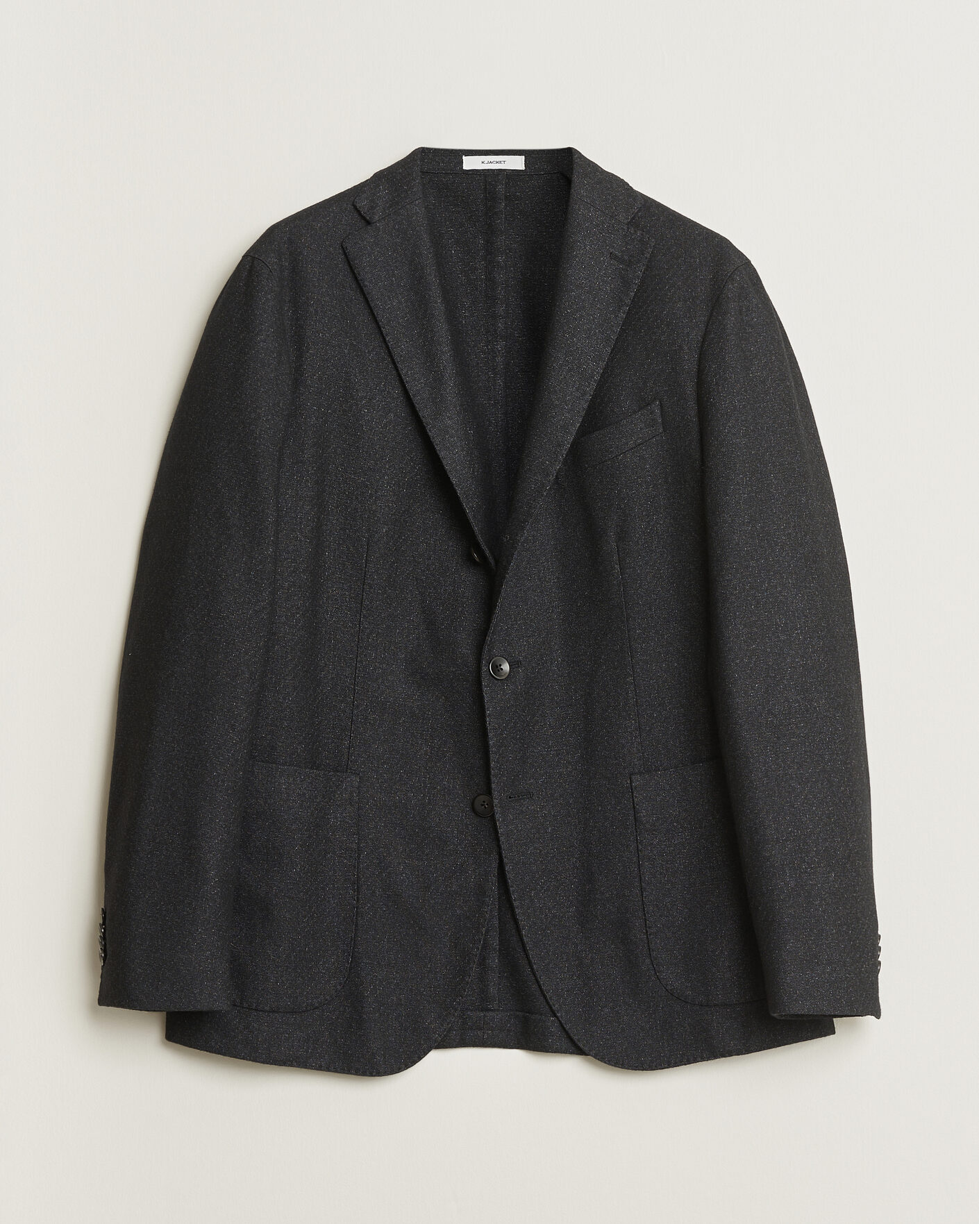 Hombres | Pre-owned Blazers | Pre-owned | Boglioli K Jacket Flannel Wool Blazer Charcoal 50