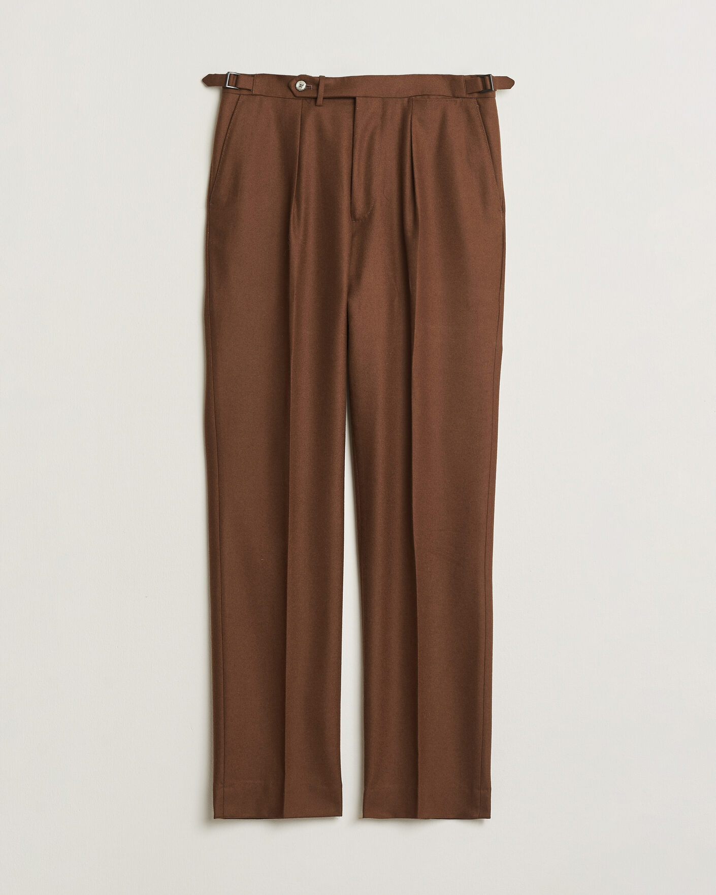 Hombres | Pre-owned Pantalones | Pre-owned | Santaniello Flannel Trousers Rust Brown 48