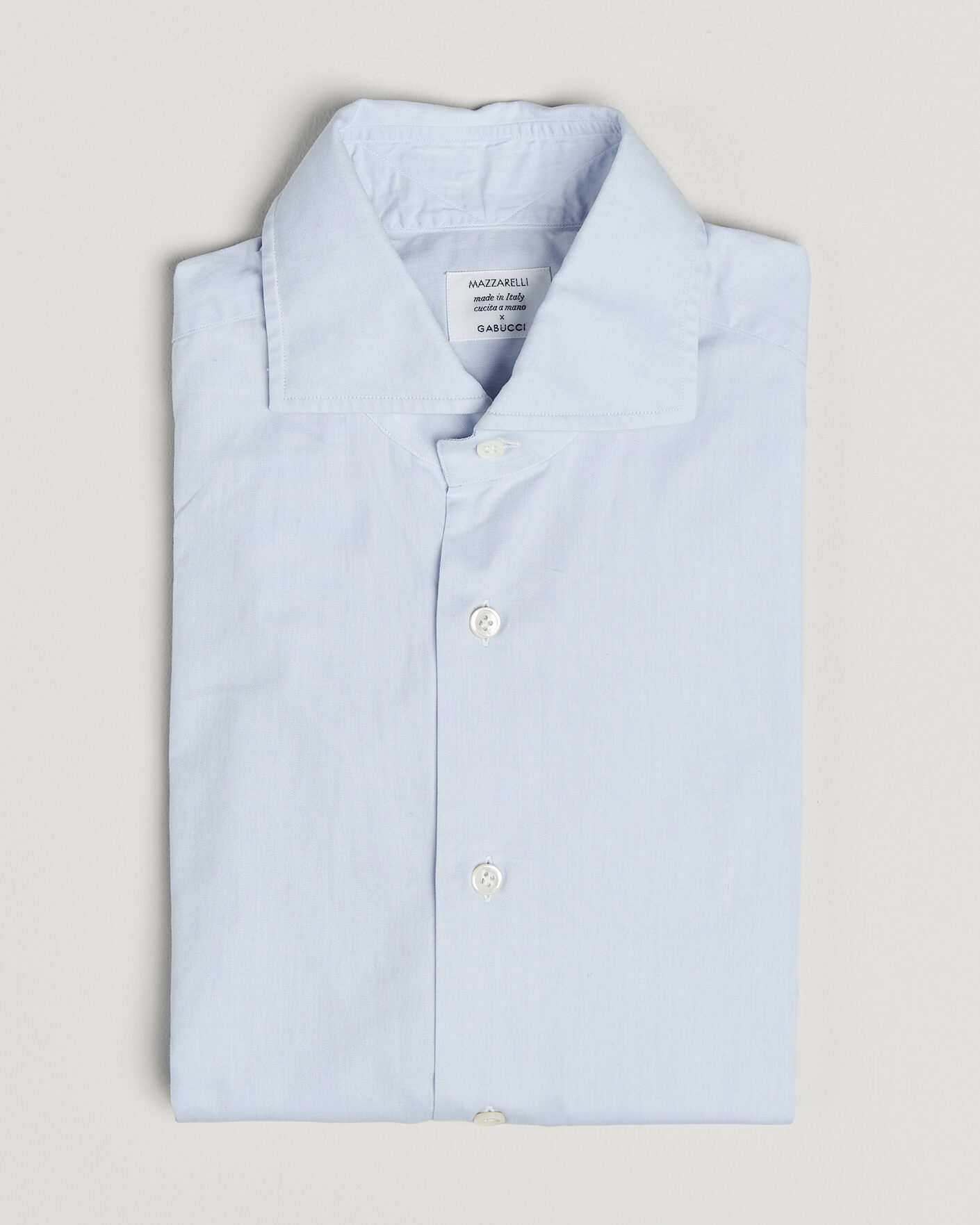 Hombres | Pre-owned Camisas | Pre-owned | Mazzarelli Soft Cotton Shirt Light Blue 39 - M