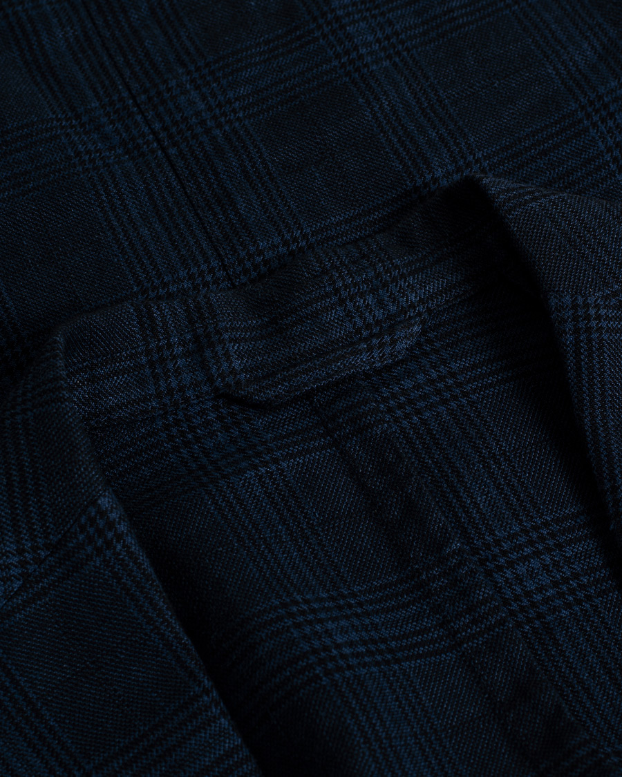 Hombres | Hackett Checked Blazer Navy 46 | Pre-owned | Hackett Checked Blazer Navy 46