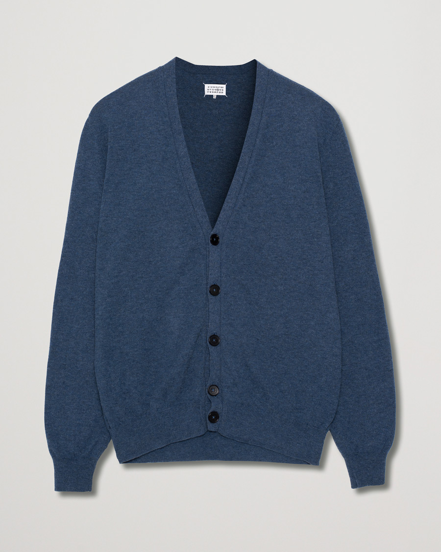Hombres | Maison Margiela Cotton/Wool Cardigan Blue L | Pre-owned | Maison Margiela Cotton/Wool Cardigan Blue L