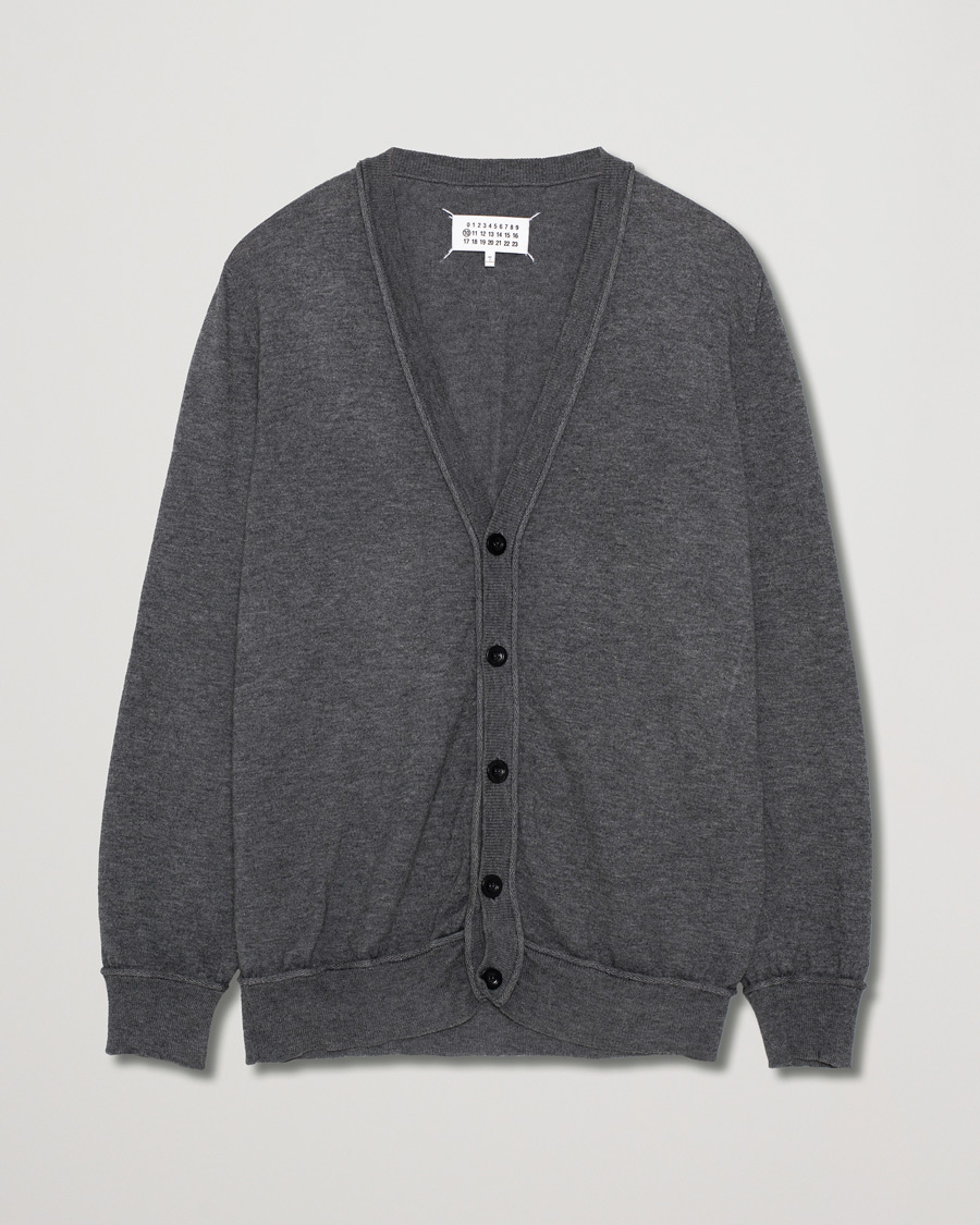 Hombres | Maison Margiela Cotton/Wool Cardigan Grey L | Pre-owned | Maison Margiela Cotton/Wool Cardigan Grey L
