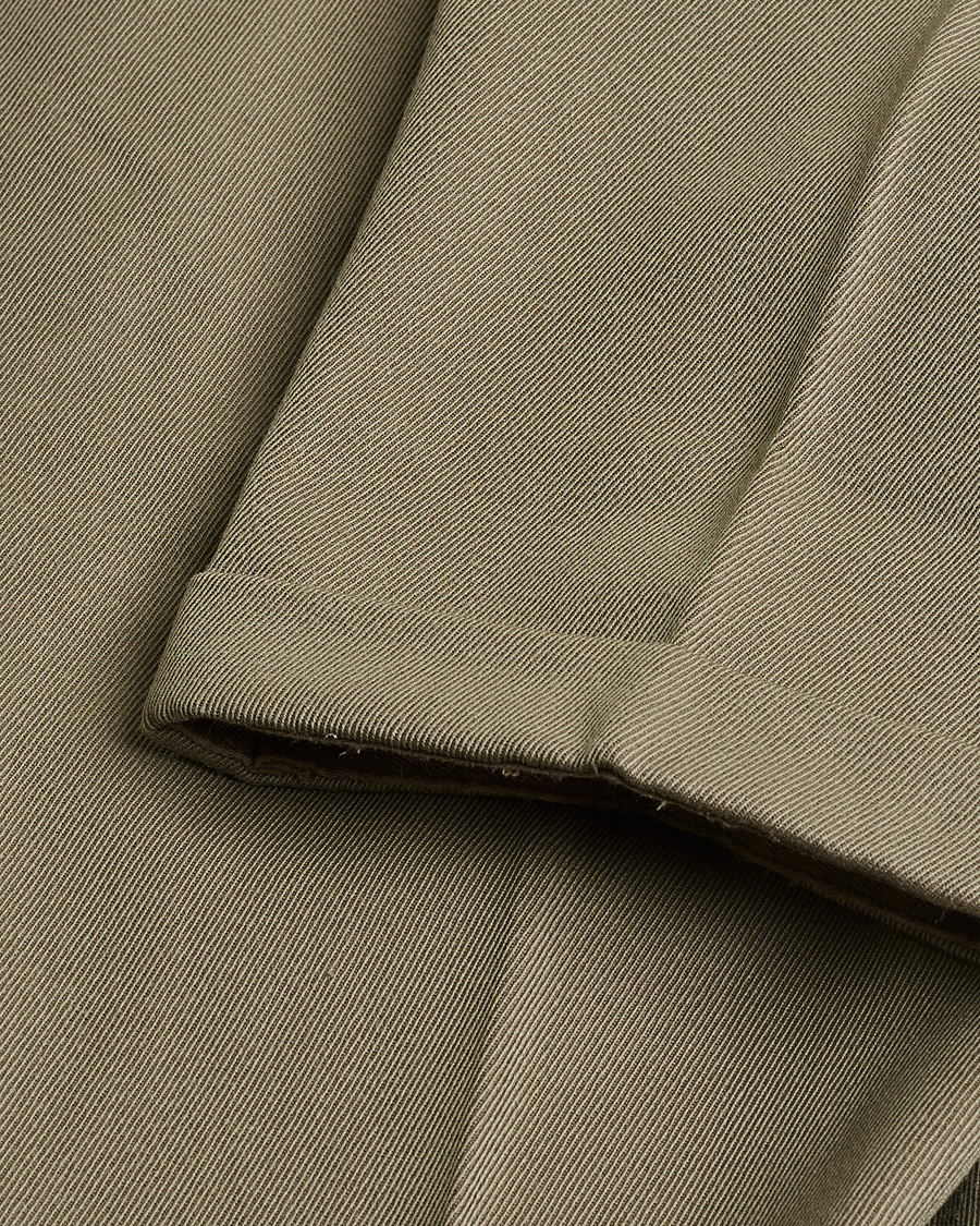 Hombres | Pre-owned Pantalones | Pre-owned | Rota Pantaloni Twill Wool Trousers Mole Green 48