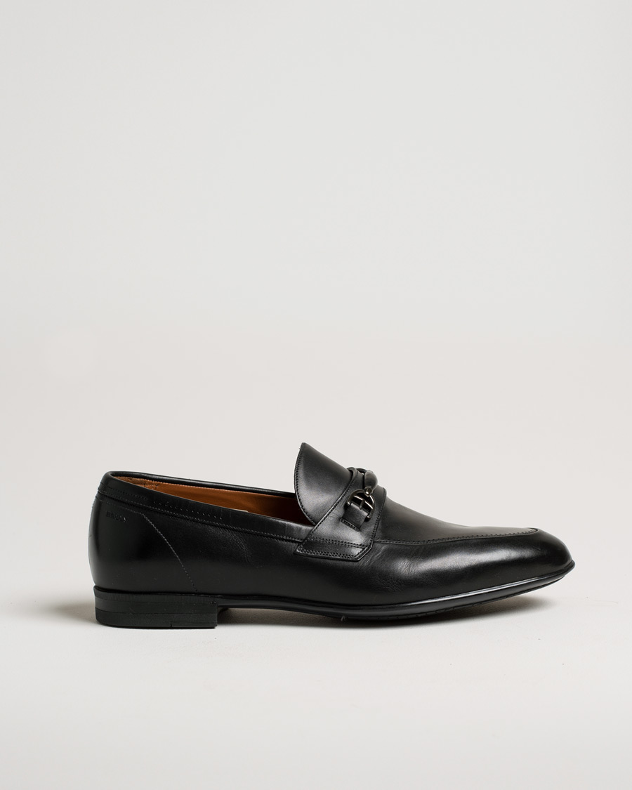 Hombres | Bally Leather Loafer Black UK6 - EU40 | Pre-owned | Bally Leather Loafer Black UK6 - EU40