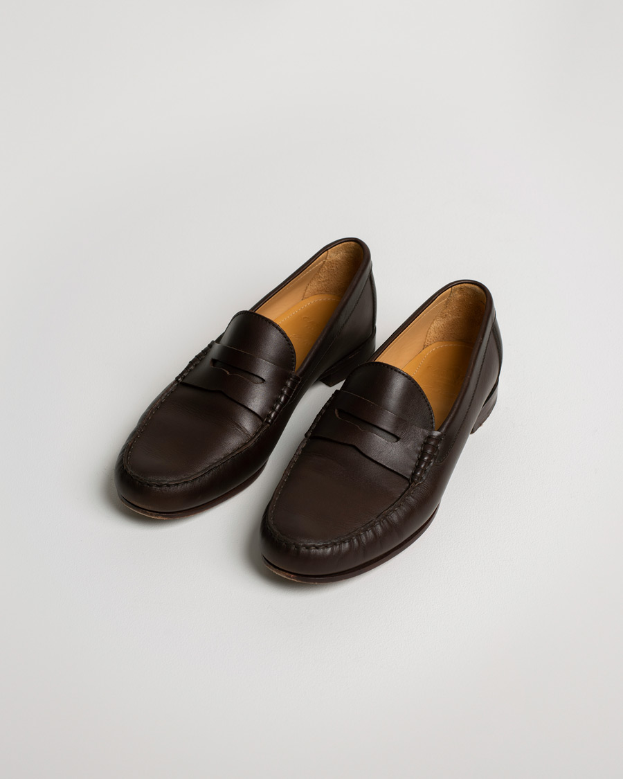 Hombres | Carmina Penny Loafer Brown Nuovo Calf | Pre-owned | Carmina Penny Loafer Brown Nuovo Calf