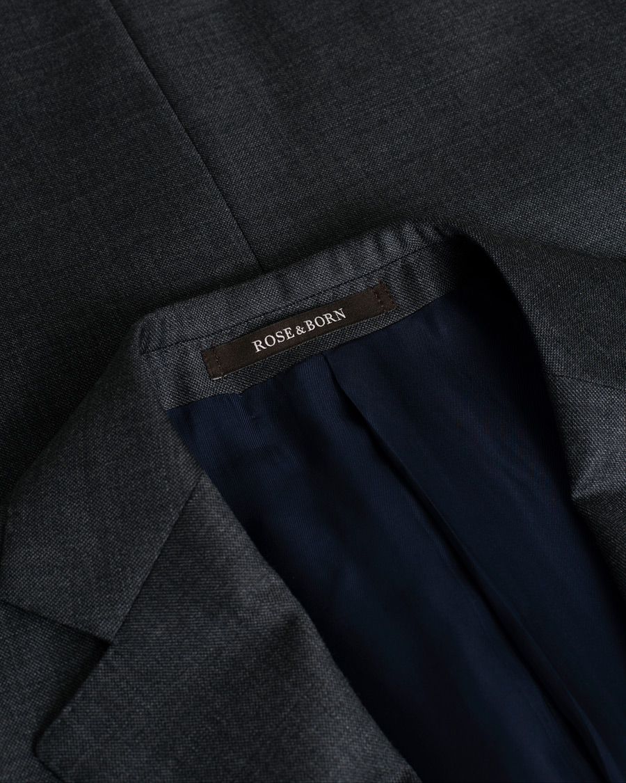 Hombres | Rose & Born Wool Suit Dark Grey 50 | Pre-owned | Rose & Born Wool Suit Dark Grey 50