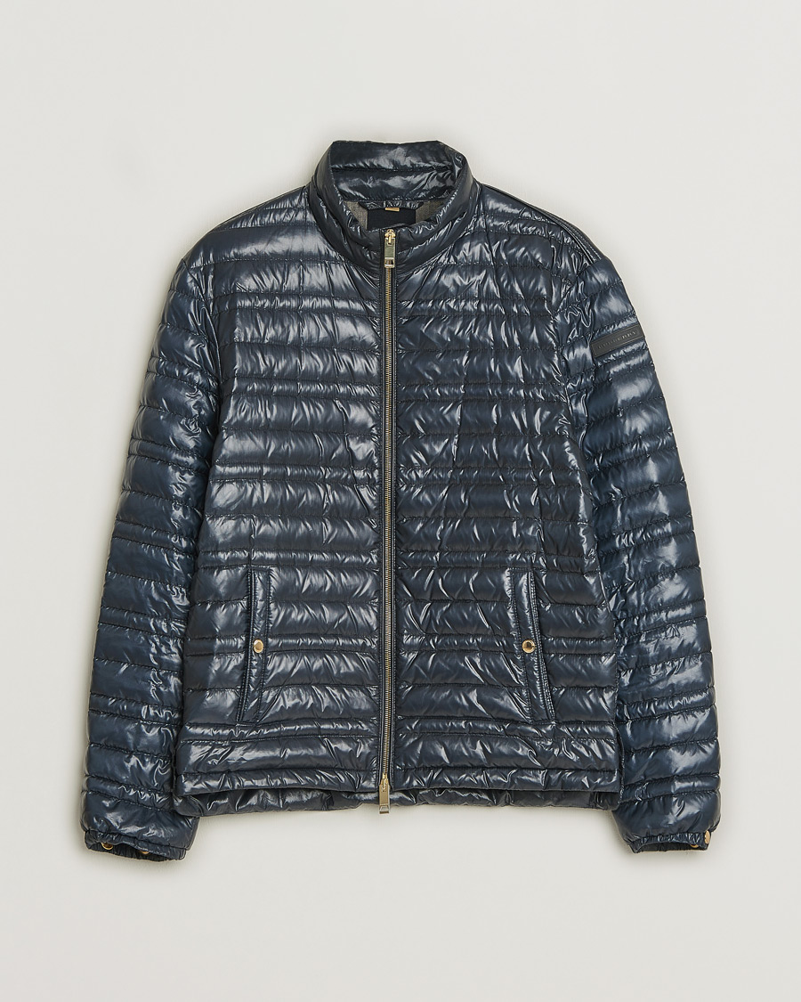 Hombres | Burberry Lightweight Down Jacket Navy M | Pre-owned | Burberry Lightweight Down Jacket Navy M