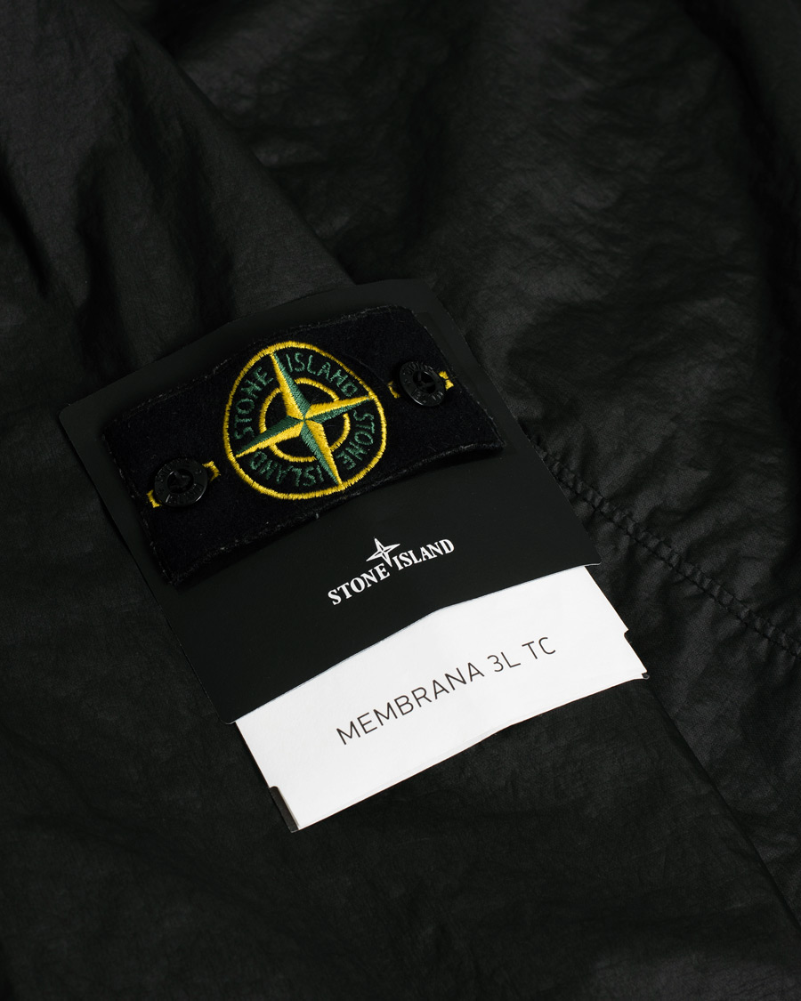 Hombres | Stone Island Membrana 3L TC Jacket Black S | Pre-owned | Stone Island Membrana 3L TC Jacket Black S