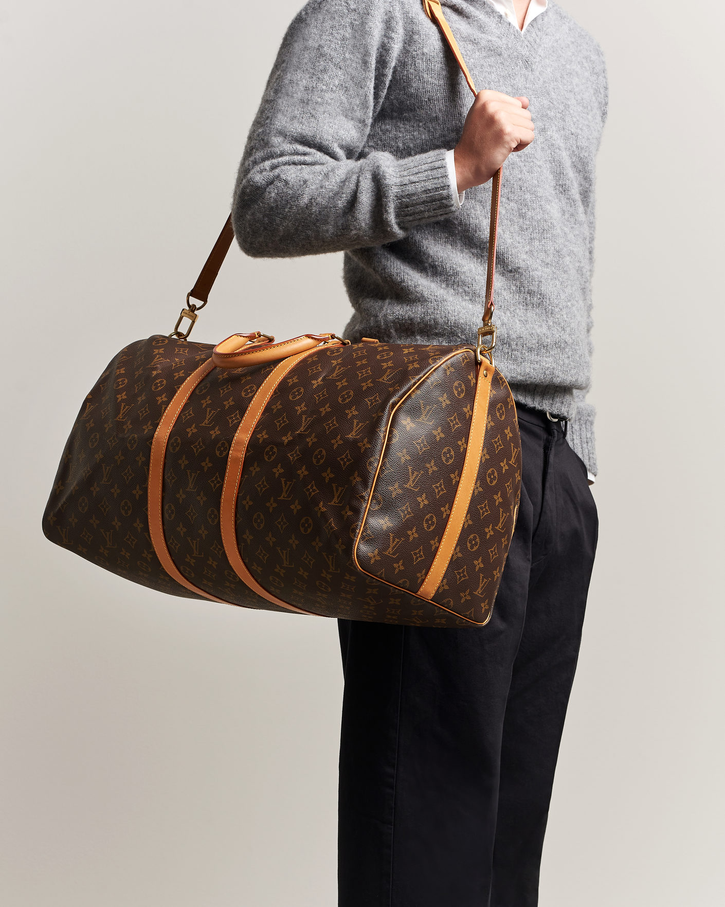 Hombres | Pre-Owned & Vintage Bags | Louis Vuitton Pre-Owned | Keepall Bandouliére 55 Monogram